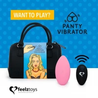 Вібратор в трусики FeelzToys Panty Vibrator Pink з пультом ДК, 6 режимів роботи, сумочка-чохол — Просмотреть изображение 1