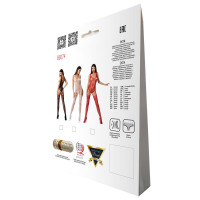 Ажурный бодистокинг с имитацией чулок Passion BS074 white Ажурный бодистокинг с имитацией чулок Passion BS074 white