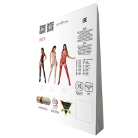 Ажурний бодістокінг з імітацією панчіх Passion BS074 white — Переглянути зображення 5