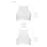 Спортивний топ з прозорою вставкою Passion PS006 TOP L, white — Переглянути зображення 5
