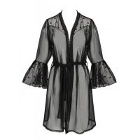 Повітряний пеньюар Passion LOVELIA PEIGNOIR L/XL, black — Переглянути зображення 5