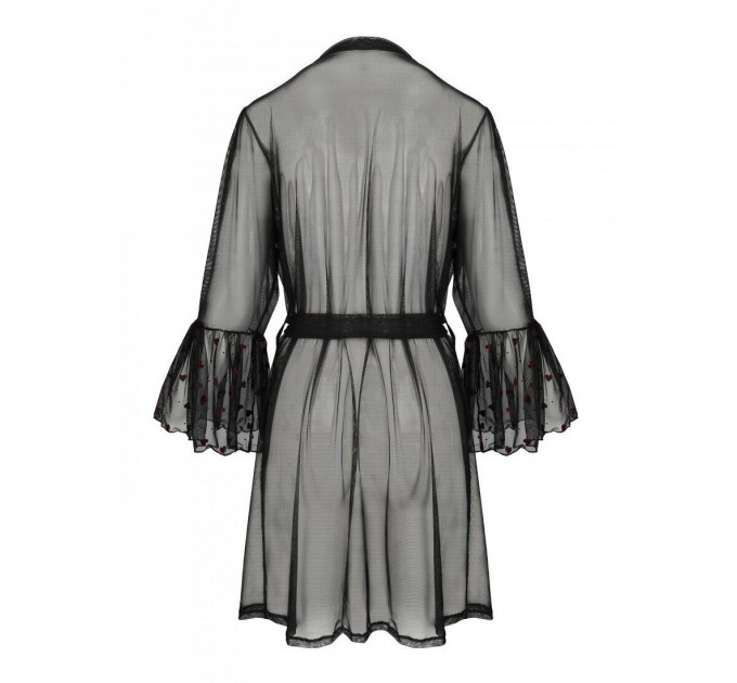 Повітряний пеньюар Passion LOVELIA PEIGNOIR L/XL, black