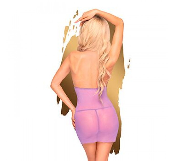 Мінісукня з мереживним ліфом та стрінгами Penthouse - Bedtime Story Purple S/M