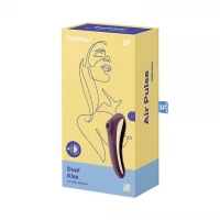 Вакуумний стимулятор з вібрацією Satisfyer Dual Kiss Wine Red — Переглянути зображення 5