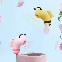 Вакуумний стимулятор із мікрострумами KISSTOY Beebe Yellow, на палець — Переглянути зображення 10
