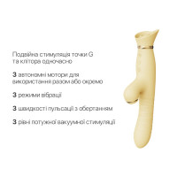 Пульсатор-вибратор с вакуумной стимуляцией клитора Zalo - ROSE Thruster Lemon Yellow — Просмотреть изображение 4