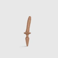 Анальна пробка з дилдо 2в1 Strap-On-Me SWITCH PLUG-IN REALISTIC DILDO Caramel S, діаметр 3,3/2,9 см — Переглянути зображення 1