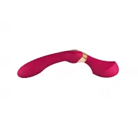 Вібромасажер Shunga Zoa Raspberry, двосторонній — Переглянути зображення 1