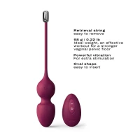 Вагінальні кульки Dorcel LOVE BALLS PLUM, вібрації та рухи внутрішньої кульки, пульт ДК — Просмотреть изображение 4