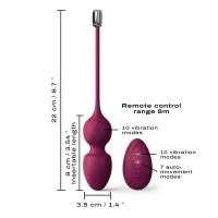 Вагінальні кульки Dorcel LOVE BALLS PLUM, вібрації та рухи внутрішньої кульки, пульт ДК — Просмотреть изображение 8