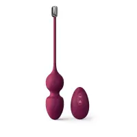 Вагінальні кульки Dorcel LOVE BALLS PLUM, вібрації та рухи внутрішньої кульки, пульт ДК — Просмотреть изображение 1