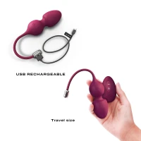 Вагінальні кульки Dorcel LOVE BALLS PLUM, вібрації та рухи внутрішньої кульки, пульт ДК — Просмотреть изображение 6