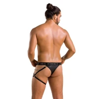 Чоловічі трусики танга з підв’язкою Passion 058 THONG BILL L/XL Black — Просмотреть изображение 4