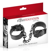 Наручники Fetish Tentation Adjustable Handcuffs, регульовані, знімний ланцюжок з карабінами — Переглянути зображення 4