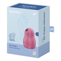 Вакуумний стимулятор з вібрацією Satisfyer Pro To Go 1 Red — Переглянути зображення 7