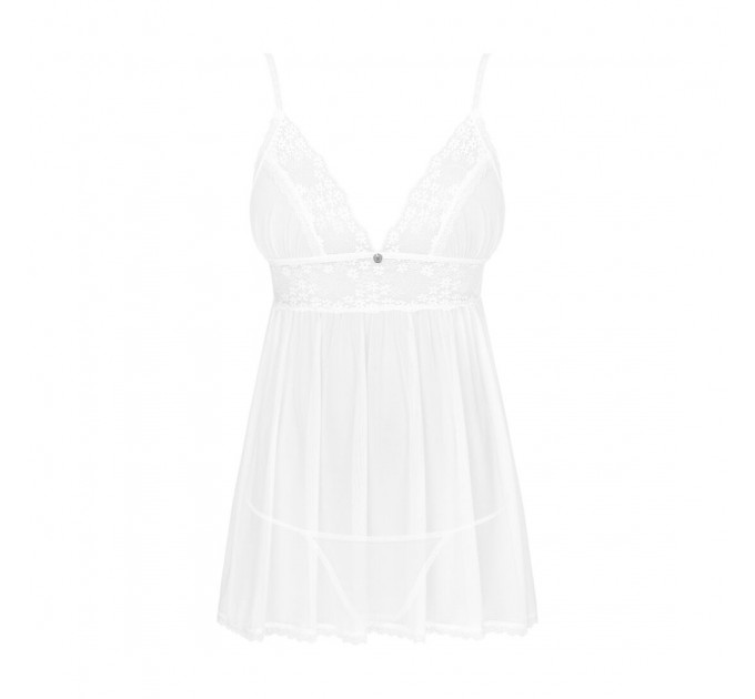 Пеньюар і трусики Obsessive Heavenlly babydoll & thong XL/2XL