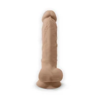 Фалоімітатор з вібрацією SilexD Vetus Vibro Flesh (MODEL 1 size 8in) + LRS, двошаровий, діам. 4,2 см — Просмотреть изображение 4