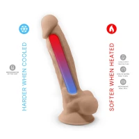 Фалоімітатор з вібрацією SilexD Vetus Vibro Flesh (MODEL 1 size 8in) + LRS, двошаровий, діам. 4,2 см — Просмотреть изображение 8