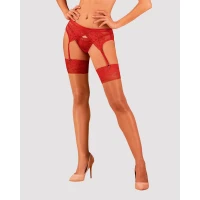 Панчохи під пояс із широким мереживом Obsessive Lacelove stockings XS/S — Переглянути зображення 1
