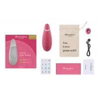 Вакуумний кліторальний стимулятор Womanizer Premium 2 - Raspberry, функції Autopilot та Smart Silence — Переглянути зображення 6