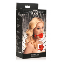 Силіконовий кляп з трояндою Master Series: Blossom Silicone Rose Gag – Red — Переглянути зображення 10