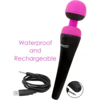 Вібромасажер PalmPower Recharge Pink, перезаряджуваний, гнучка головка, тревел-замок — Переглянути зображення 8