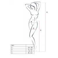 Еротичні колготки-бодістокінг з ажурним поясом Passion S027 One Size, black, відкритий доступ — Просмотреть изображение 3