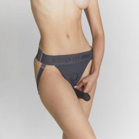 Трусики для страпона Strap-On-Me HARNAIS LINGERIE UNIQUE, One Size, серые