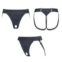 Трусики для страпона Strap-On-Me HARNAIS LINGERIE UNIQUE, One Size, сірі — Просмотреть изображение 2