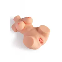 Мастурбатор мини-торс с вибрацией Real Body Real Emily, вагина и анус, 29,5х19,3 см