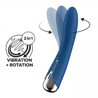 Вібратор точки G з обертанням Satisfyer Spinning Vibe 1 Blue, 2 мотори — Переглянути зображення 1
