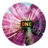 Презерватив ONE Color Sensations Pick ONE, 1 шт, фіолетовий, гладенький, зі змазкою — Переглянути зображення 1