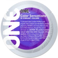 Презерватив ONE Color Sensations Pick ONE, 1 шт, фіолетовий, гладенький, зі змазкою — Переглянути зображення 2
