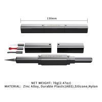 Ексклюзивний тиклер LOCKINK 5-head Flirting Tickler - Grey з п'ятьма насадками — Переглянути зображення 8