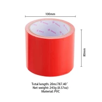 Скотч для бондажу LOCKINK SEVANDA Electrostatic Tape, червона, 16 м — Переглянути зображення 2