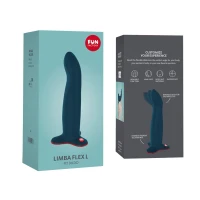 Фалоімітатор Fun Factory LIMBA FLEX L, колір морської хвилі, гнучкий, з ефектом пам’яті, підходить для точки G — Переглянути зображення 7