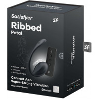 Смарт-виброяйцо Satisfyer Ribbed Petal Connect App Black, управление со смартфона, пульт ДУ — Просмотреть изображение 7