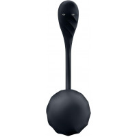 Смарт-виброяйцо Satisfyer Ribbed Petal Connect App Black, управление со смартфона, пульт ДУ
