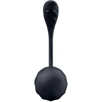 Смарт-віброяйце Satisfyer Ribbed Petal Connect App Black, керування зі смартфона, пульт ДК — Переглянути зображення 4