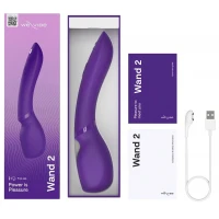 Смарт-вібромасажер We-Vibe Wand 2 Purple, дуже потужний, функція Smart Silence — Просмотреть изображение 10