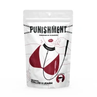 Нашийник із повідцем Punishment – Crystal Collar &amp; Leash – Black, оздоблений кристалами, знімний повідець — Переглянути зображення 3