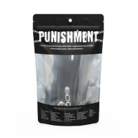 Нашийник із повідцем Punishment – Crystal Collar &amp; Leash – Black, оздоблений кристалами, знімний повідець — Переглянути зображення 4