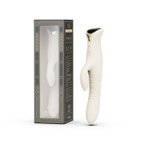 Смарт пульсатор-кролик с вибрацией Zalo Mose 2 Ivory White, подогрев до 42 °C, кристалл Swarovski — Просмотреть изображение 12