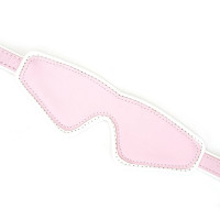 Шкіряна маска на очі Liebe Seele White & Pink Fairy Goat Leather Blindfold
