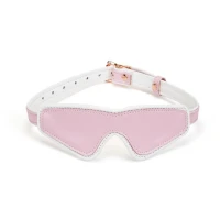 Шкіряна маска на очі Liebe Seele White &amp; Pink Fairy Goat Leather Blindfold — Переглянути зображення 1