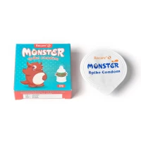 Насадка на член Recare Red Monster Spike Condom (презерватив з рядами шипів) — Переглянути зображення 4