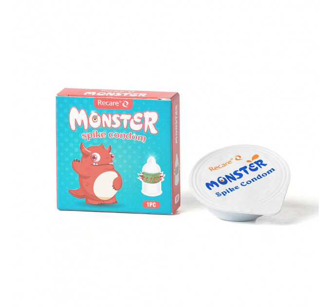 Насадка на член Recare Red Monster Spike Condom (презерватив з рядами шипів)
