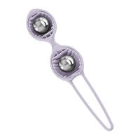 Вагінальні кульки Fun Factory SMARTBALLS DUO Purple, 2 шт, діаметр 3,2 та 3,6 см — Просмотреть изображение 5