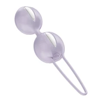 Вагінальні кульки Fun Factory SMARTBALLS DUO Purple, 2 шт, діаметр 3,2 та 3,6 см — Просмотреть изображение 3
