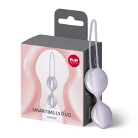 Вагінальні кульки Fun Factory SMARTBALLS DUO Purple, 2 шт, діаметр 3,2 та 3,6 см — Просмотреть изображение 7